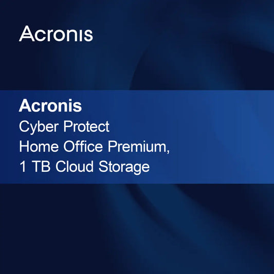 Acronis Cyber Protect Home Office Premium, 1 TB Armazenamento na Nuvem