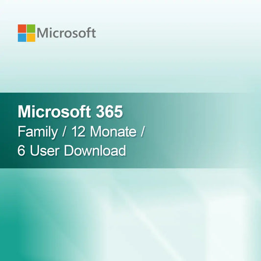 Microsoft 365 Família / 12 Meses / 6 Utilizadores Download