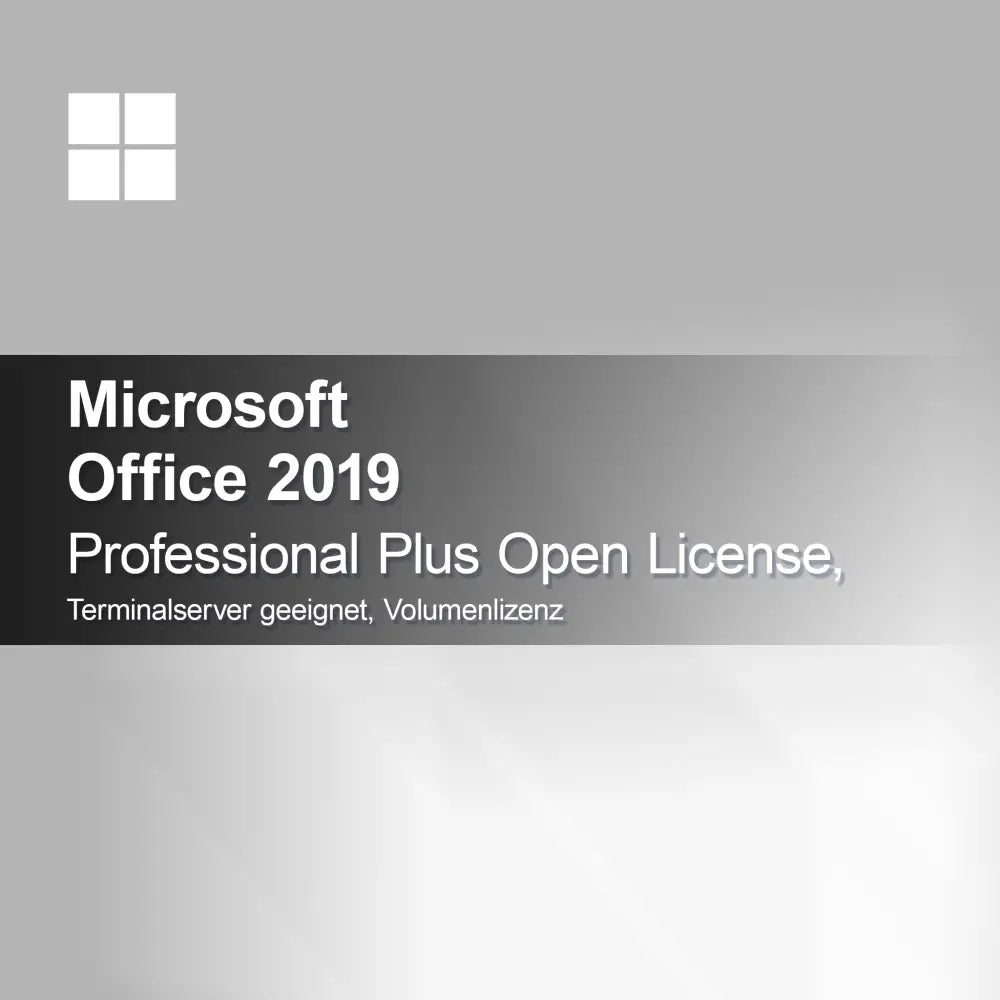 Microsoft Office 2019 Professional Plus Licença Aberta, adequado para Terminalserver, Licença por Volume