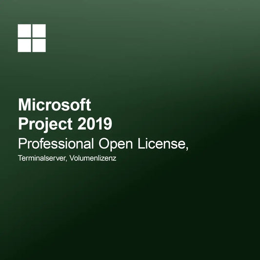 Microsoft Project 2019 Professional Open License, Terminalserver, Licença por Volume