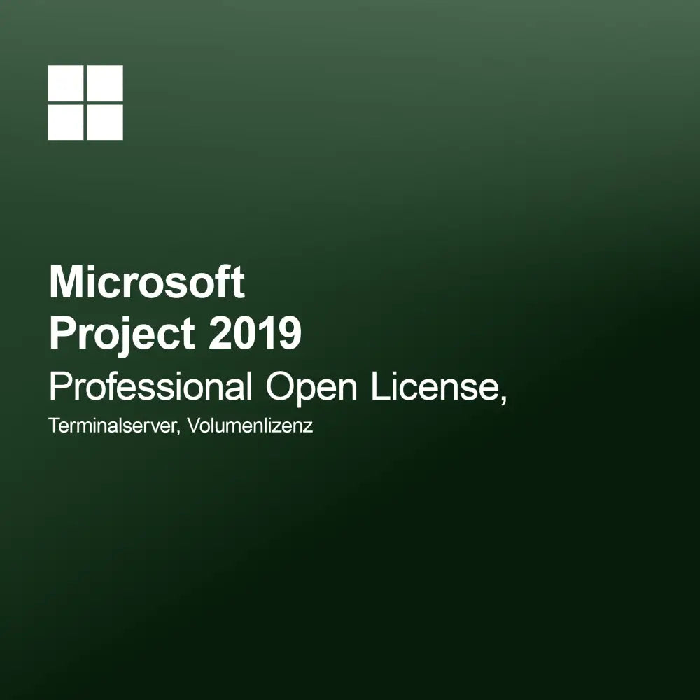Microsoft Project 2019 Professional Open License, Terminalserver, Licença por Volume
