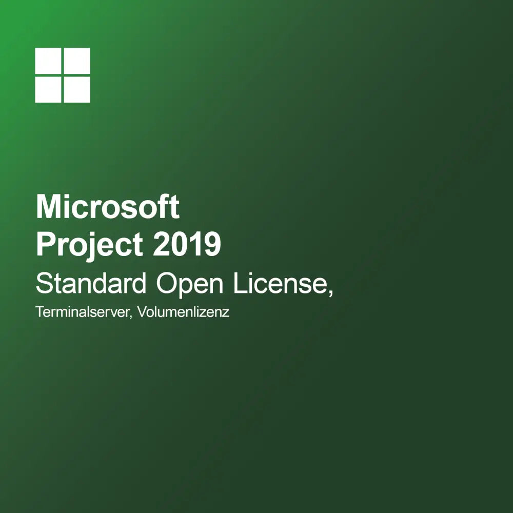 Microsoft Project 2019 Standard Open License, Terminalserver, Licença por Volume