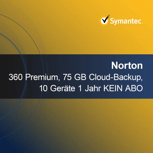 Norton 360 Premium, 75 GB Cloud-Backup, 10 dispositivos 1 ano SEM ASSINATURA