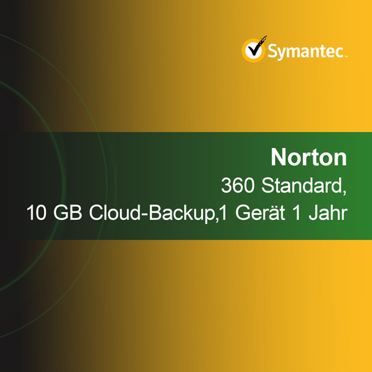 Norton 360 Standard, 10 GB Cloud-Backup, 1 dispositivo 1 ano