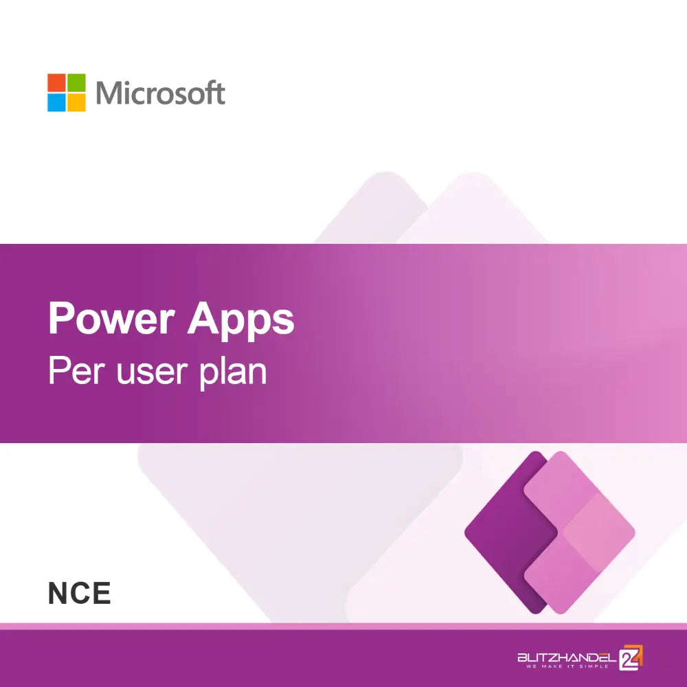 Plano Power Apps por utilizador (NCE)