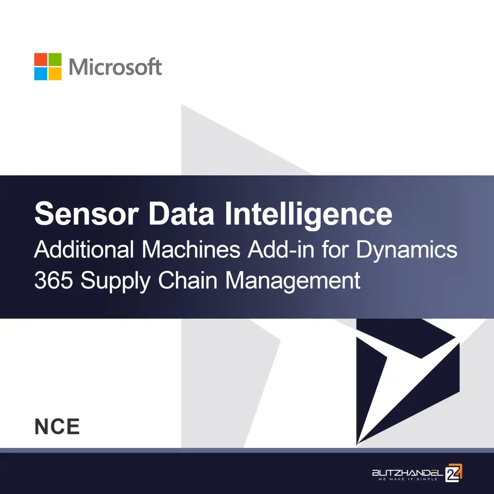 Add-in de Máquinas Adicionais de Inteligência de Dados de Sensores para Dynamics 365 Supply Chain Management (NCE)