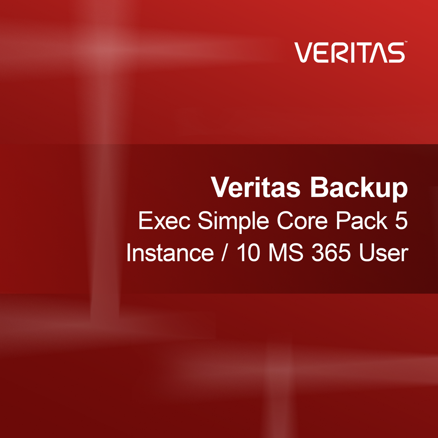 Veritas Backup Exec Simple Core Pack 5 Instância / 10 Utilizador MS 365