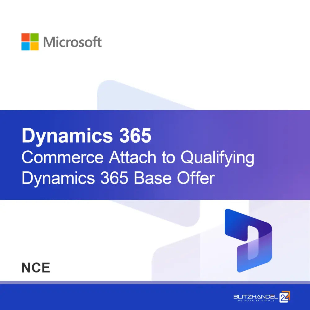Dynamics 365 Commerce Anexar à Oferta Base Qualificada Dynamics 365 (NCE)