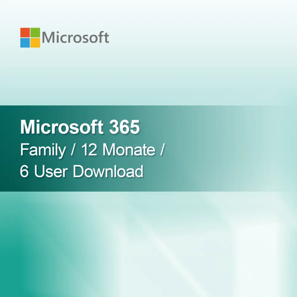 Microsoft 365 Família / 12 Meses / 6 Utilizadores Download