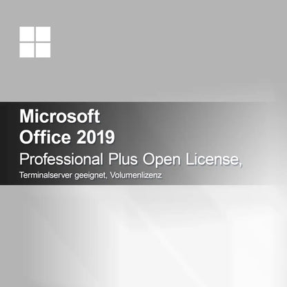 Microsoft Office 2019 Professional Plus Licença Aberta, adequado para Terminalserver, Licença por Volume