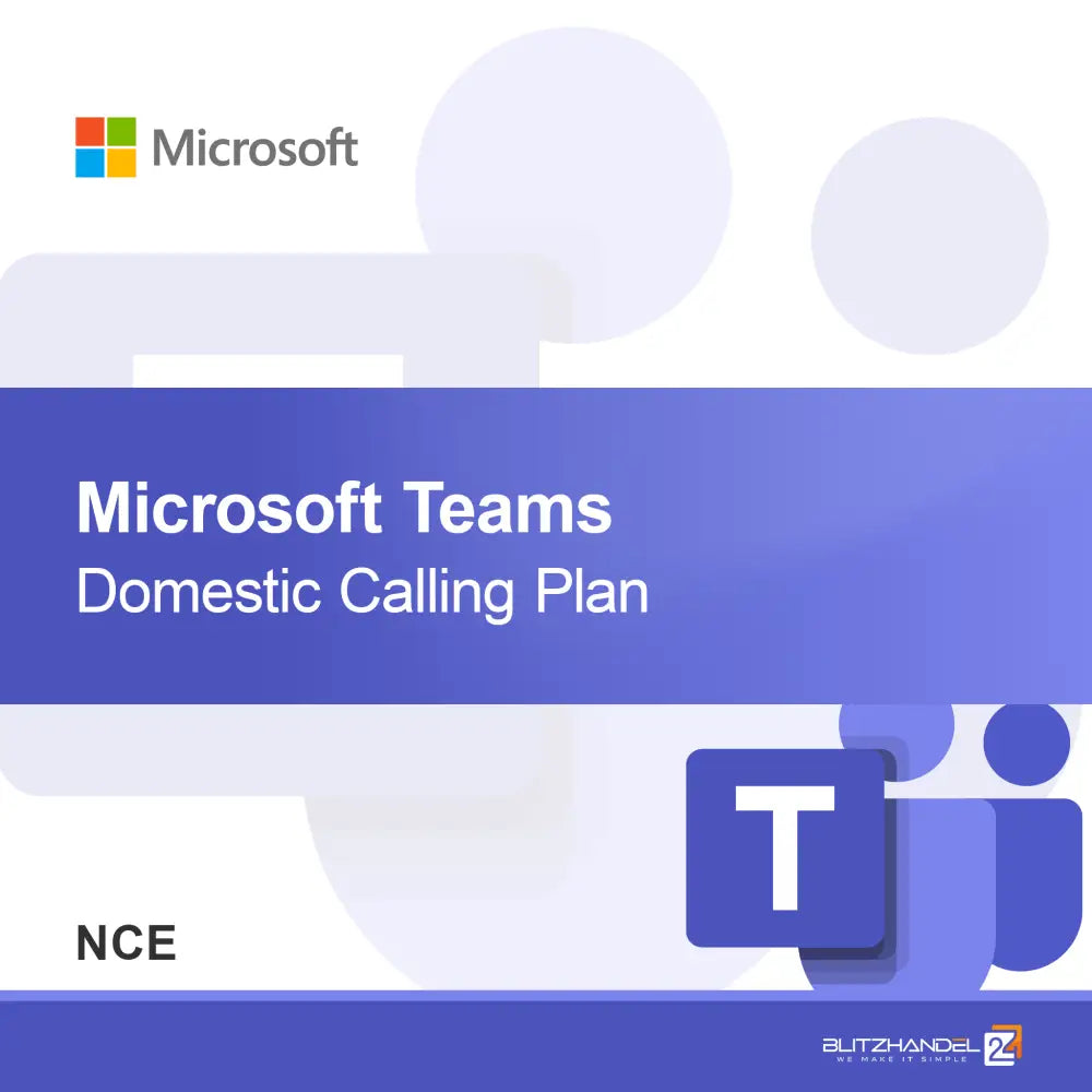 Plano de Chamadas Domésticas Microsoft Teams (NCE)