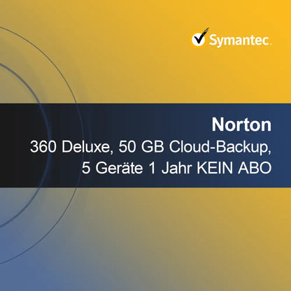 Norton 360 Deluxe, 50 GB Cloud-Backup, 5 dispositivos 1 ano SEM ASSINATURA