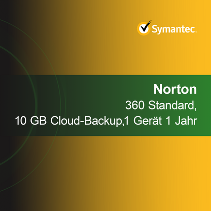 Norton 360 Standard, 10 GB Cloud-Backup, 1 dispositivo 1 ano
