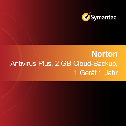 Norton Antivirus Plus, 2 GB Cloud-Backup, 1 dispositivo 1 ano